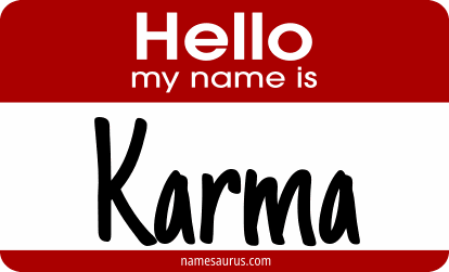 Hello my name is Karma png download