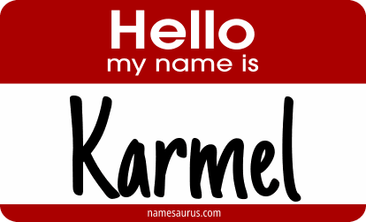 Hello my name is Karmel png download