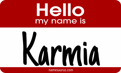 Hello my name is Karmia png download