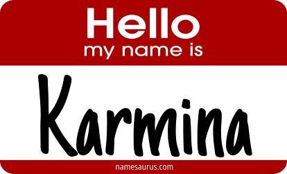 Hello my name is Karmina png download
