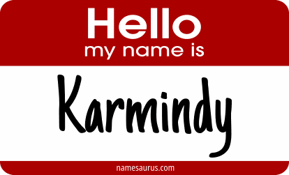 Hello my name is Karmindy png download