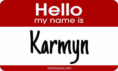 Hello my name is Karmyn png download