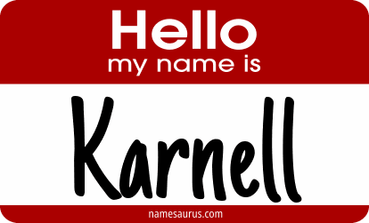 Hello my name is Karnell png download