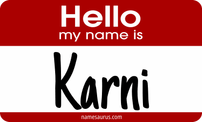 Hello my name is Karni png download