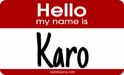 Hello my name is Karo png download