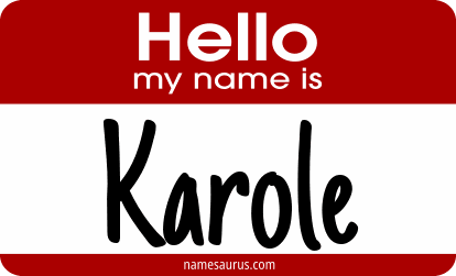 Hello my name is Karole png download