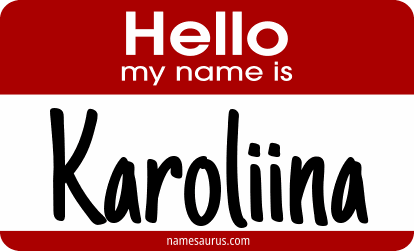 Hello my name is Karoliina png download
