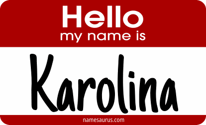 Hello my name is Karolina png download