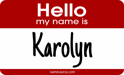 Hello my name is Karolyn png download