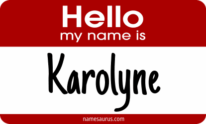Hello my name is Karolyne png download