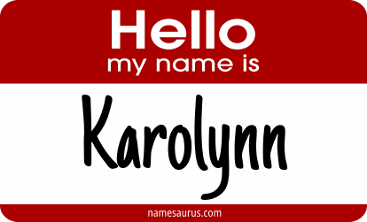 Hello my name is Karolynn png download