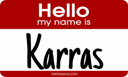 Hello my name is Karras png download