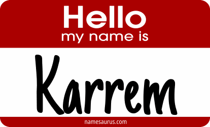 Hello my name is Karrem png download