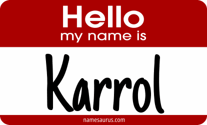 Hello my name is Karrol png download