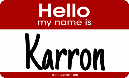 Hello my name is Karron png download