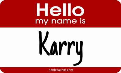 Hello my name is Karry png download