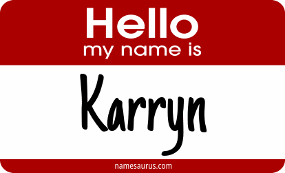Hello my name is Karryn png download