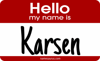 Hello my name is Karsen png download
