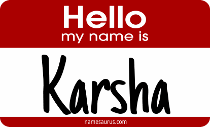 Hello my name is Karsha png download