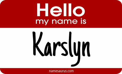 Hello my name is Karslyn png download