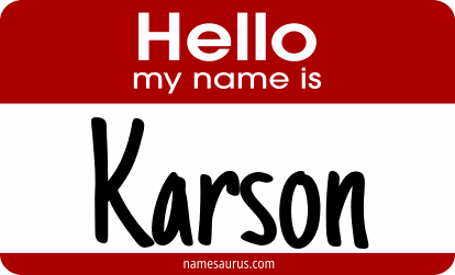 Hello my name is Karson png download
