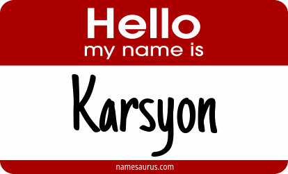 Hello my name is Karsyon png download