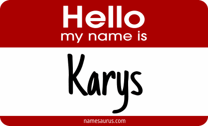 Hello my name is Karys png download