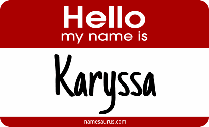 Hello my name is Karyssa png download