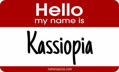 Hello my name is Kassiopia png download