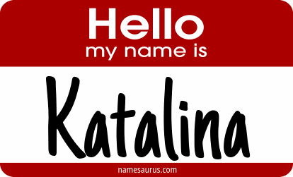 Hello my name is Katalina png download
