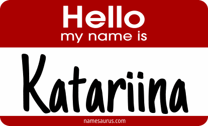 Hello my name is Katariina png download