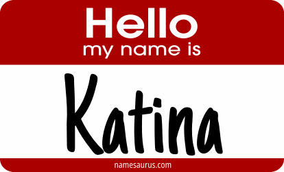 Hello my name is Katina png download