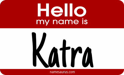 Hello my name is Katra png download