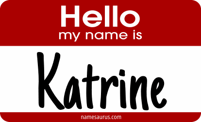 Hello my name is Katrine png download
