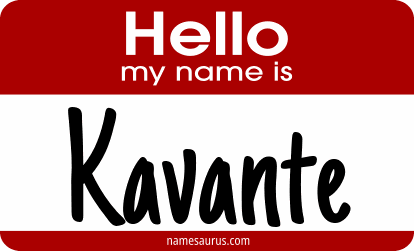 Hello my name is Kavante png download