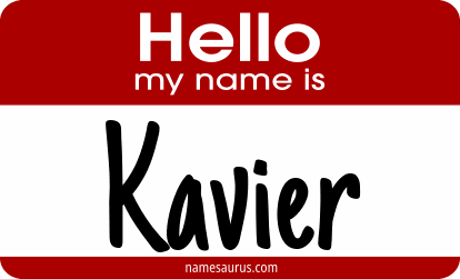 Hello my name is Kavier png download