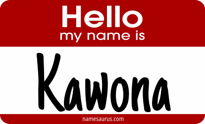 Hello my name is Kawona png download