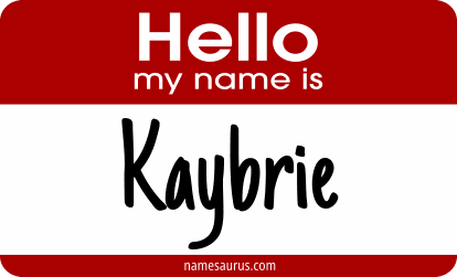 Hello my name is Kaybrie png download