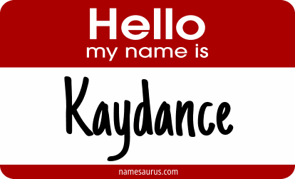 Hello my name is Kaydance png download