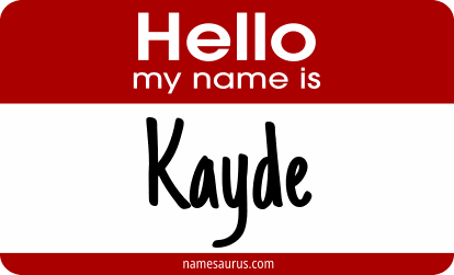 Hello my name is Kayde png download