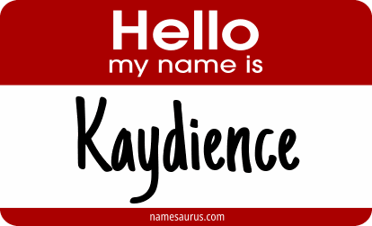 Hello my name is Kaydience png download