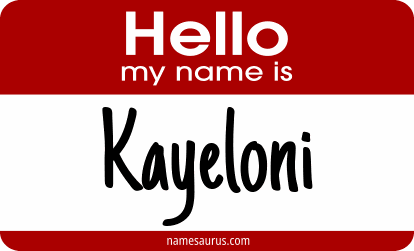 Hello my name is Kayeloni png download