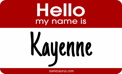Hello my name is Kayenne png download
