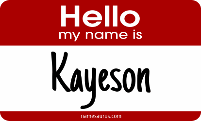 Hello my name is Kayeson png download