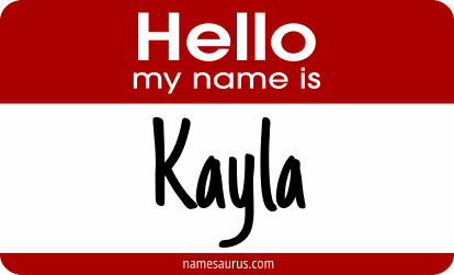Hello my name is Kayla png download