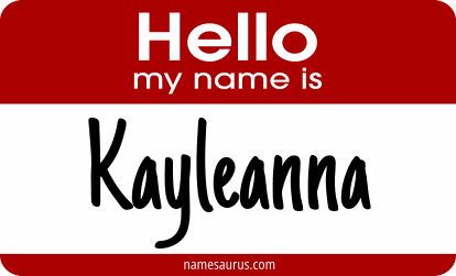 Hello my name is Kayleanna png download