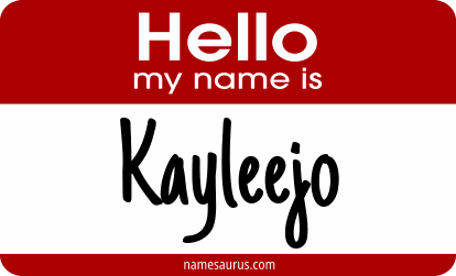 Hello my name is Kayleejo png download