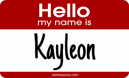 Hello my name is Kayleon png download