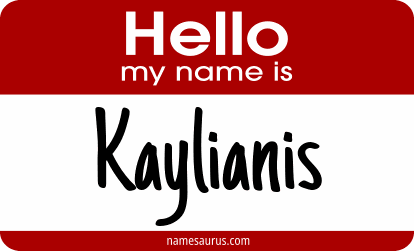Hello my name is Kaylianis png download