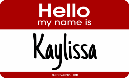Hello my name is Kaylissa png download